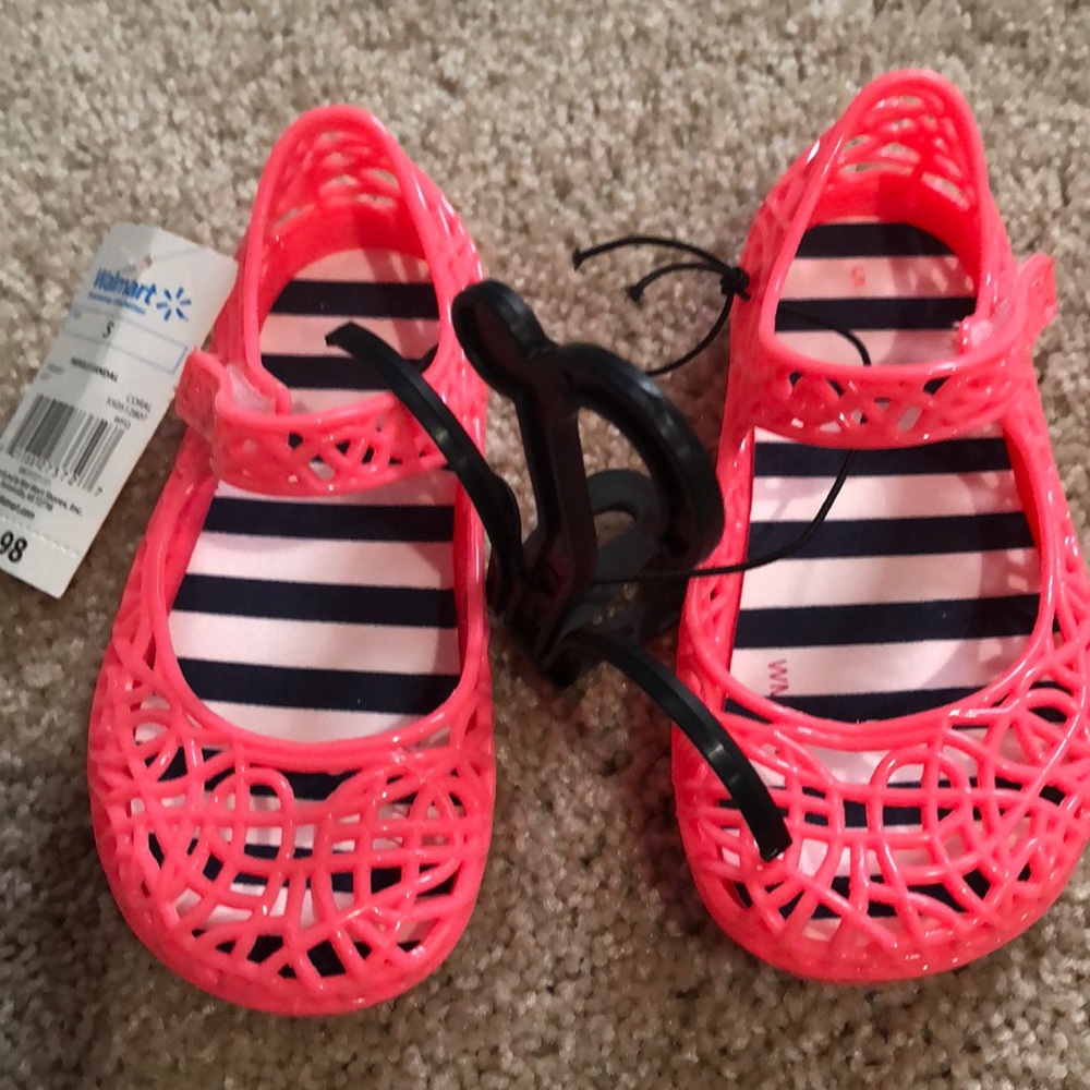 Toddler girls pink jelly shoes